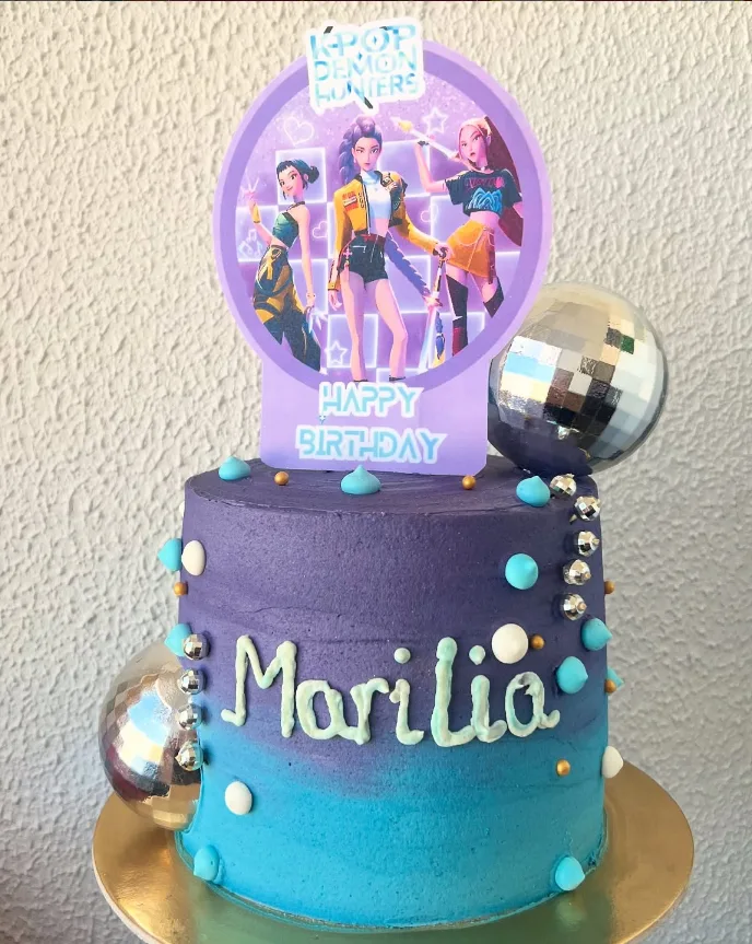 Custom name themed cake