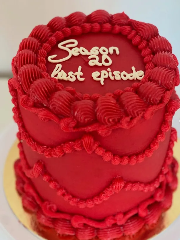 Season finale themed red cake